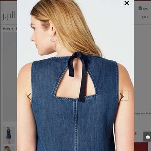 Denim fringed dress. NWOT